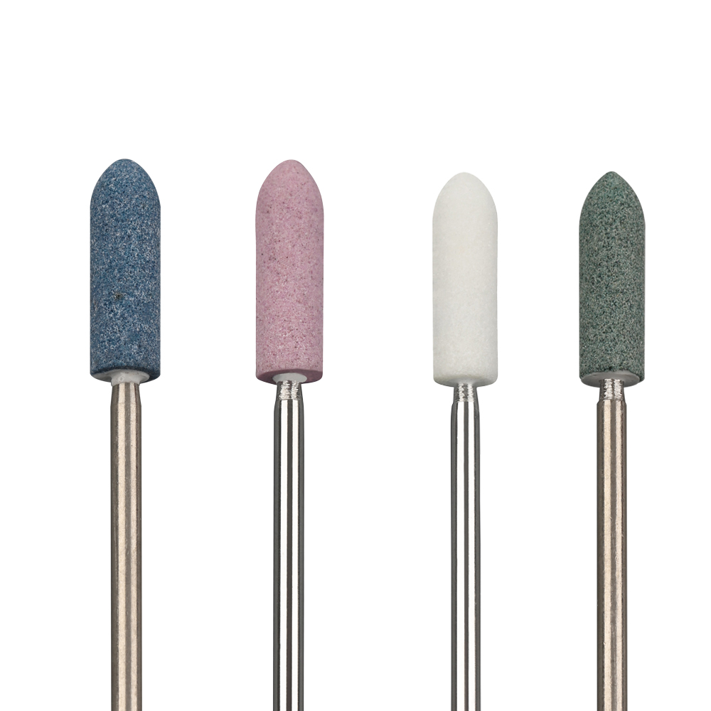 3/32 shank electric nail machine tree shape ceramic stone burr drill bit manicure