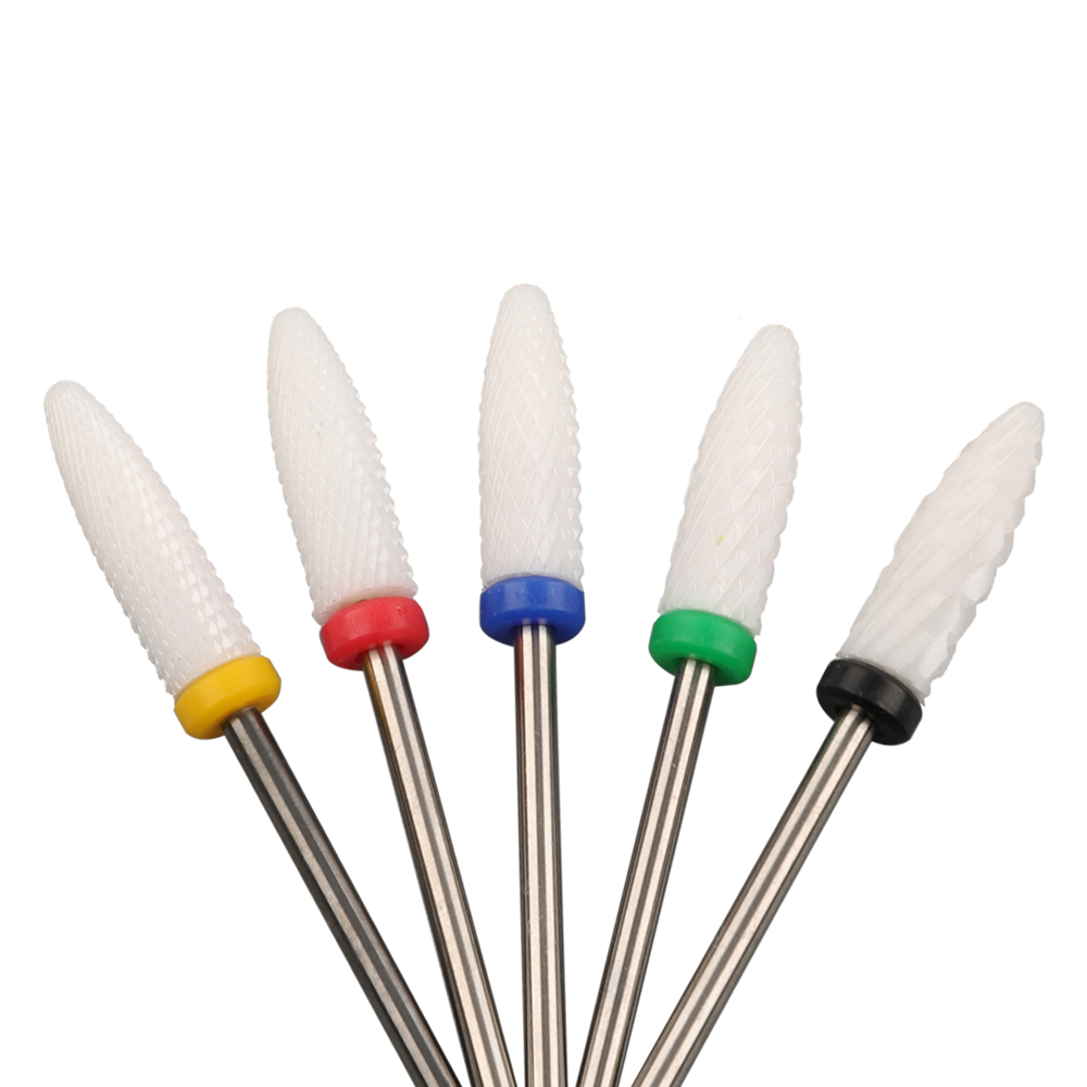 6.00mm hot sale white ceramic nail drill bits electric nail machine