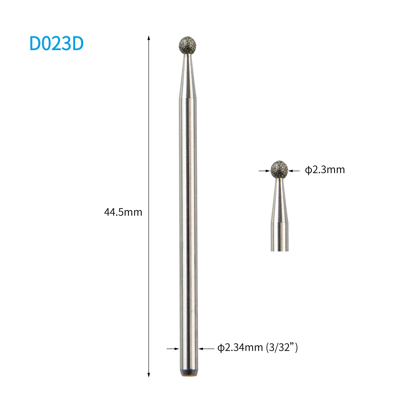 Ball Diamond Bit 2.3mm
