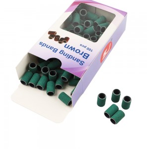 1/4*1/2 green norton aluminium oxide abrasive tool sanding band drill bit for cuticle