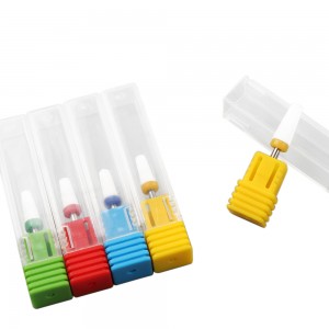 cone flat end bit ceramic nail drill bit ceramic electric nail file bit