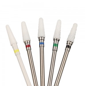 4.5mm taper radius shape zirconium ceramic nail drill bit nail polishing