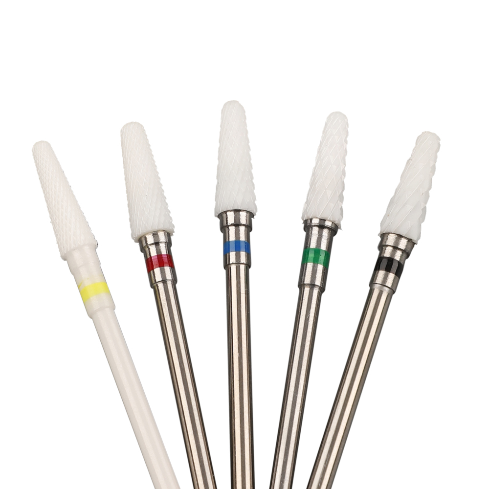 4.5mm taper radius shape zirconium ceramic nail drill bit nail polishing